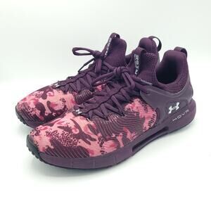 Under Armour UA HOVR Rise 2 Print Training 3024029 500 Purple womens size 10